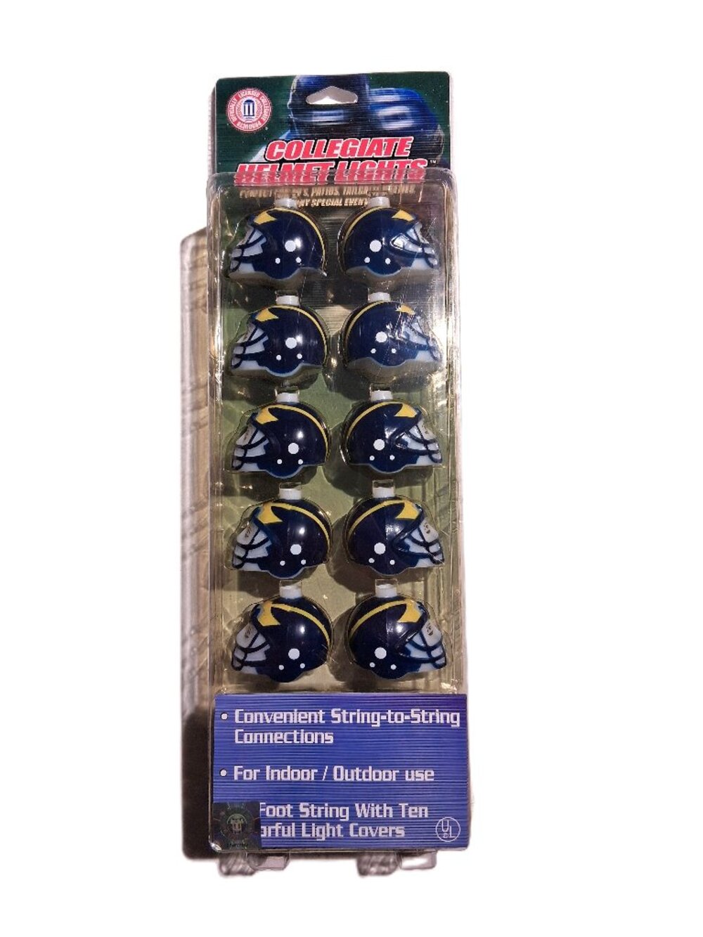 University of Michigan Wolverines 10 Helmet String Lights New/Sealed PSG NCAA